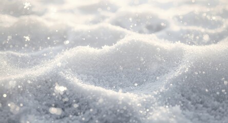 Fototapeta premium Abstract design background with soft white snowflakes and natural snow drift textures