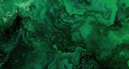 Abstract green ink marble wallpaper background with vivid texture effect