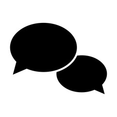 Naklejka premium Speech bubble vector icon. Chat Illustration sign. Correspondence symbol. text logo.