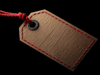 Inventory Tag Isolated on Black Background