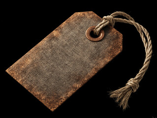 Inventory Tag Isolated on Black Background