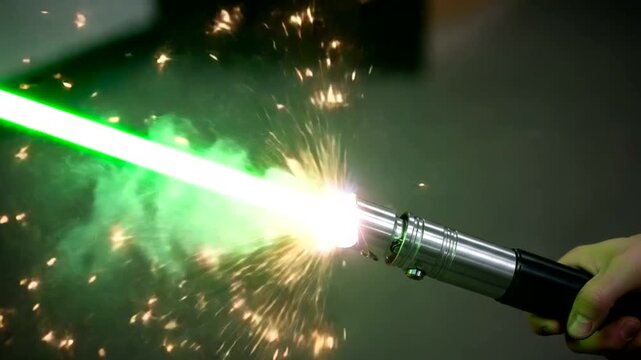 Person Holding Plasma Cutting Torch.