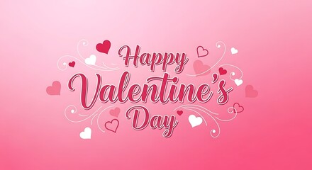 Happy Valentines Day message with hearts on pink background valentine's day message 1