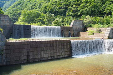 新潟　関川の砂防ダム