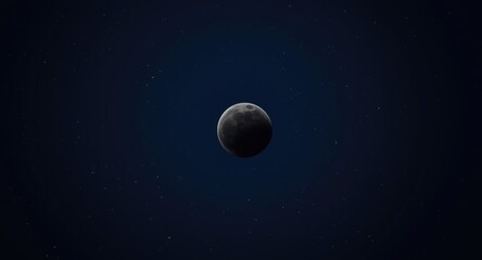 Fototapeta premium Lunar eclipse phase showing total coverage of the moon