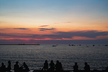 新潟　花火大会前の海（柏崎市）
