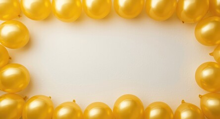 Naklejka premium Bright golden number twenty five balloons arranged on white background perfect for milestone birthday parties