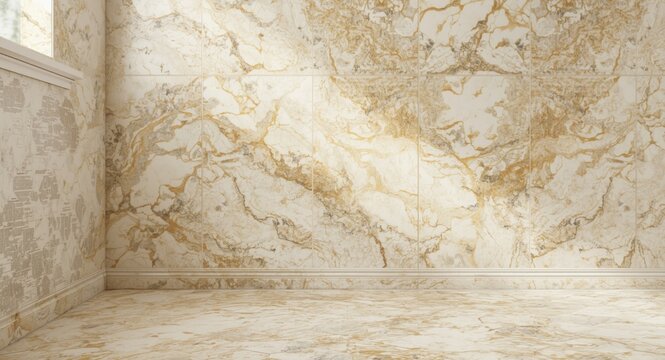 Classic Calcutta marble tile patterns enhancing bathroom and kitchen walls