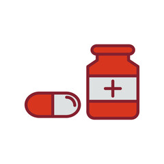 Fototapeta premium Pill Icon Design