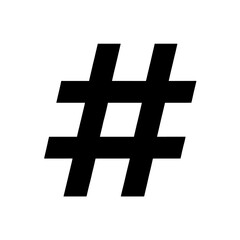 Obraz premium Hashtag Symbol Icon Vector Graphic For Digital Applications