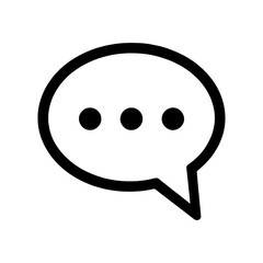 Fototapeta premium Message Bubble Icon With Three Dots Loading Animation