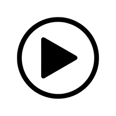 Play Button Icon Vector Symbol For Media Control