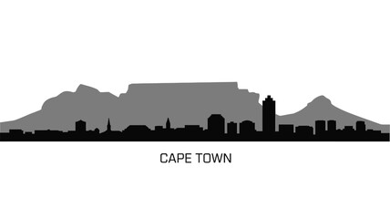 A striking silhouette of cape town s skyline featuring table mountain © MDMINTU