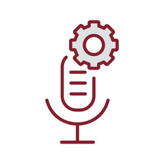 Podcasting Gear Icon Design