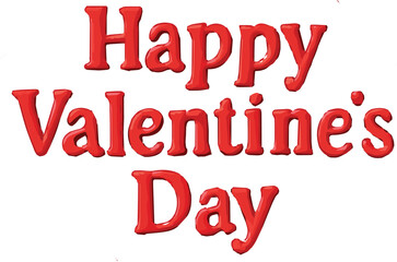  Happy Valentine's Day in raised red lettering
