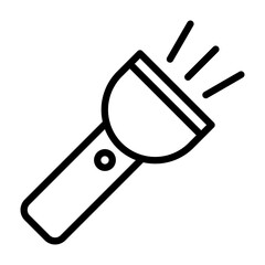 Flashlight Outline Icon