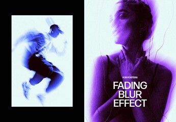 Fading Blur Poster Effect Mockup