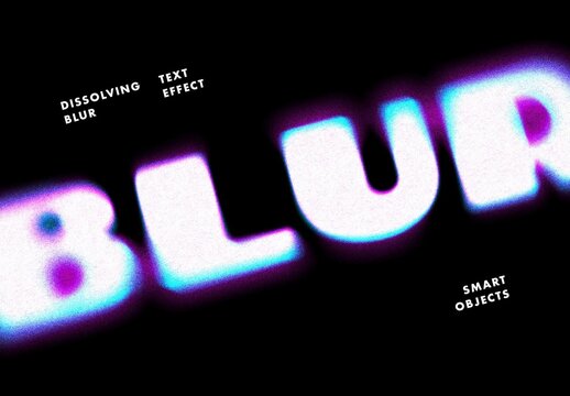 Dissolving Blur Effect Mockup