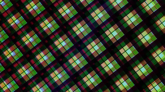 Vibrant Plaid Pattern Background, Colorful Texture, Abstract Design