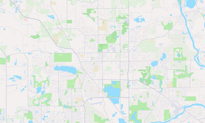 Fototapeta premium Crystal Lake Illinois map