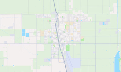 Fototapeta premium Delano California map