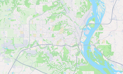 Obraz premium Dubuque Iowa map