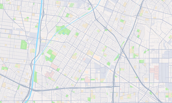 Downey California map