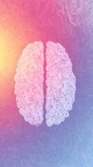 Abstract colorful brain pattern background