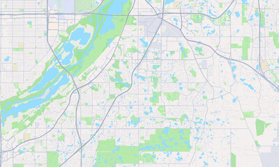 Obraz premium Eagan Minnesota map