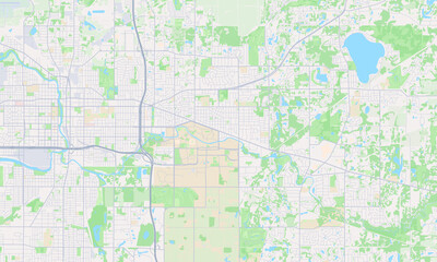 Fototapeta premium East Lansing Michigan map