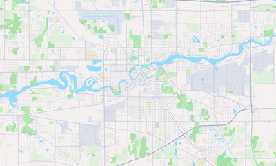 Naklejka premium Elkhart Indiana map