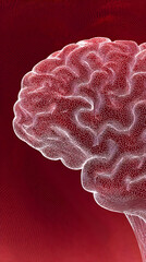 Abstract red brain background