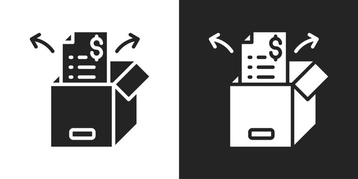 acumen Icon In Black And White Glyph Style