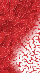 red white brain pattern abstract background