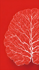 Abstract red brain background