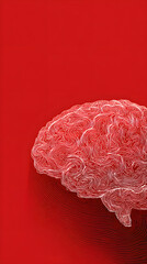 Abstract red brain background