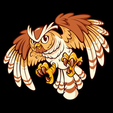 Owl cartoon character