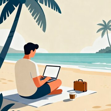 digital nomad working remotely
