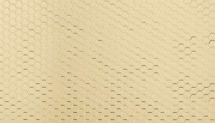 premium 3d render of golden hexagonal honeycomb pattern background with metallic reflections and elegant lighting for luxury tech and financial branding