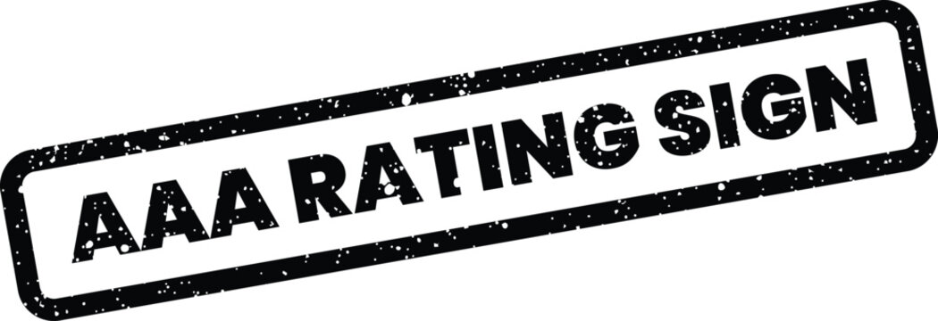 A distressed rectangular sign featuring AAA RATING text, conveying a message of superior excellence and high standards
