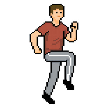 Man Running Jogging Outdoor Exercise Pixel