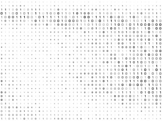 Binary code futuristic background for coding or programming
