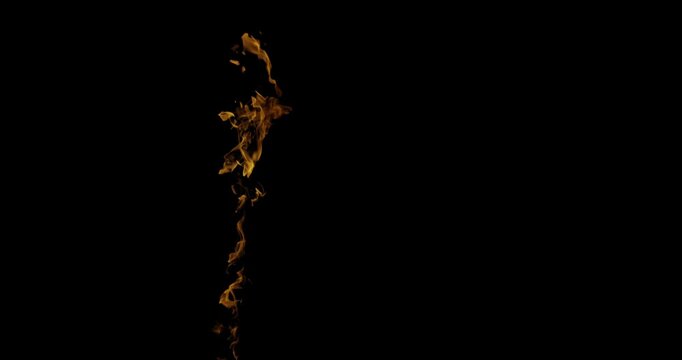 buring fire and cinematic explosion