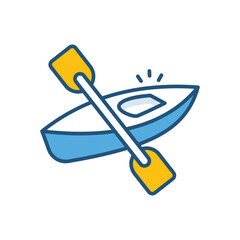 Canoe vector icon © Hexagon Designes