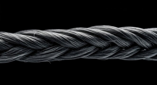 Close-up view of highly durable synthetic fibers intertwined, demonstrating immense structural integrity and tensile strength in technical material ,material ,high tensile ,texture