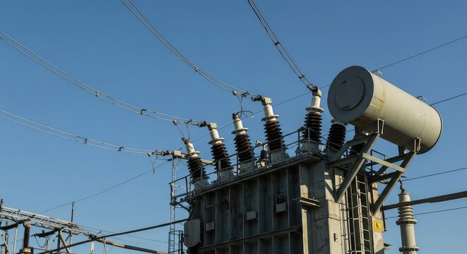 Detailed view of heavy industrial electrical infrastructure where oil is critical for transformer cooling, insulation, and efficient power distribution systems ,technology ,power ,heavy duty
