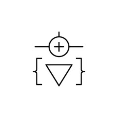 Abstract geometric symbols, science, technology, innovation concept