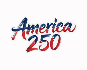 America 250 logo with patriotic color scheme