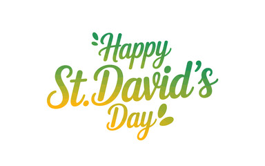 Happy st david's day celebration with shamrocks