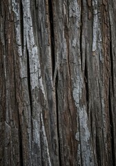 Fototapeta premium Extreme close-up of deeply weathered and aged timber, showing intricate textures, cracks, and silvery-grey patina resulting from long exposure to harsh elements ,rough ,material ,antique